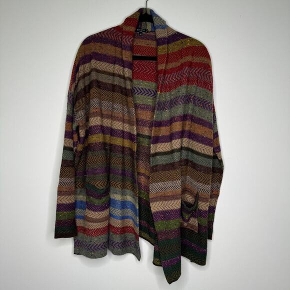Etro Striped Multicolor Open Cardigan 40 - Picture 2 of 11